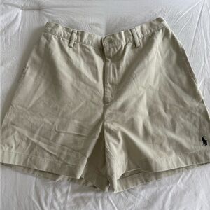 Ralph Lauren Women’s Cream Flat Front Shorts